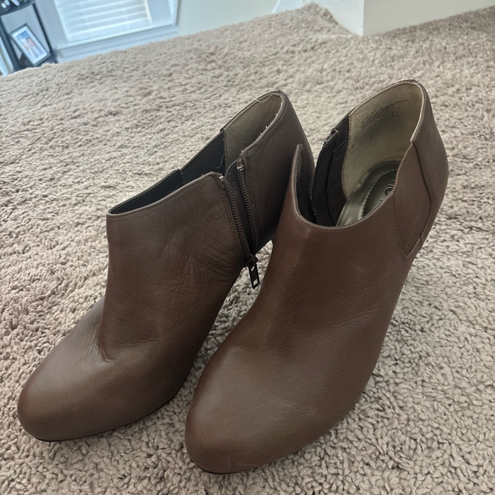 Me Too Brown Ankle Boots with Sturdy Heel